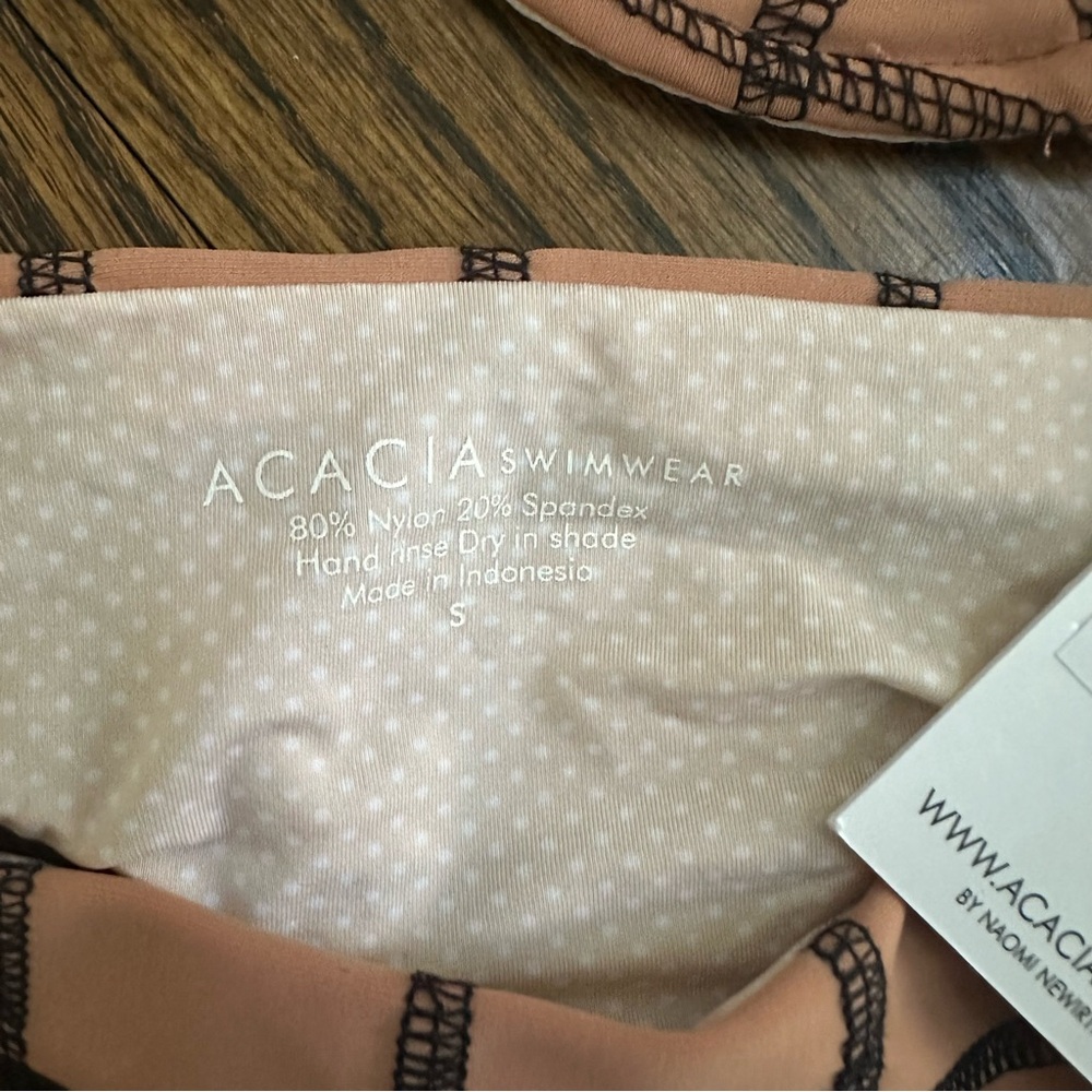 Acacia NEW Manhattan Top Sandy’s bottom size small topless storm stitching - Picture 7 of 10